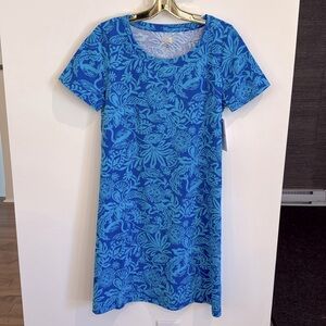 Lilly Pulitzer Blue Patterned Short Sleeve Dress
